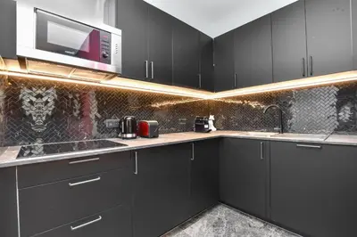 Cuisine ou kitchenette dans l'établissement Authentic apartment - 2BR 6P - Palais Garnier