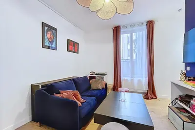 Coin salon dans l'établissement Charming pied-à-terre near Sacré Coeur