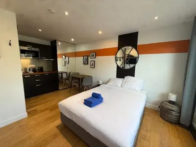 Cuisine ou kitchenette dans l'établissement Residence Issy