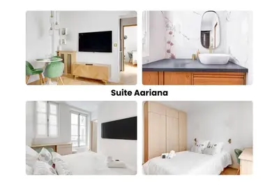 Un ou plusieurs lits dans un hébergement de l'établissement Cosy Aariana Apartment near Eiffel Tower