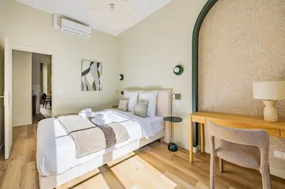 Un ou plusieurs lits dans un hébergement de l'établissement 22#Opera#GrandBoulevards#3Bedrooms#Paris 02#AC