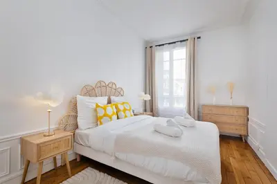 Un ou plusieurs lits dans un hébergement de l'établissement 3P Cosy proche Paris La Défense Fondation LV