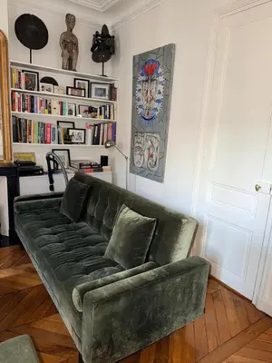 Coin salon dans l'établissement Elegant appartment Parisian