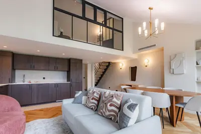 Cuisine ou kitchenette dans l'établissement Superbe appartement climatisé - Bastille