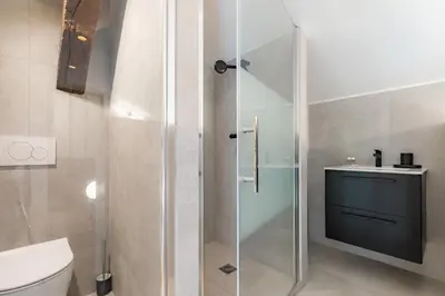 Salle de bains dans l'établissement Superbe appartement climatisé - Bastille