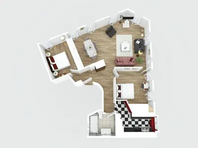 Plan de l'établissement Beautiful Apartment 2 BDR 6P Saint Germain