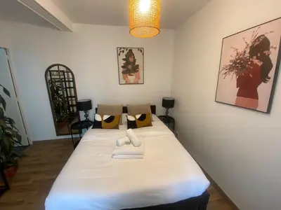 Un ou plusieurs lits dans un hébergement de l'établissement Jolie 2 pieces metro voltaire - Paris 11 - 2P