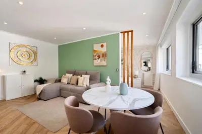 Coin salon dans l'établissement Appartement charmant au coeur du 16eme