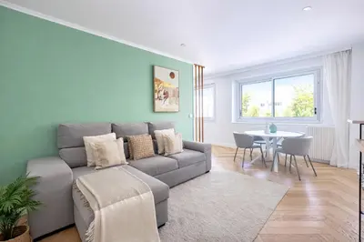 Coin salon dans l'établissement Appartement charmant au coeur du 16eme