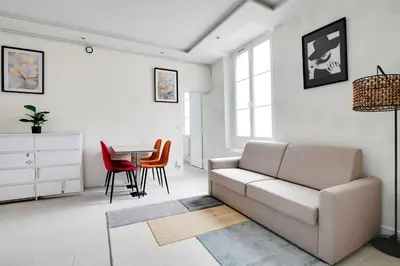 Coin salon dans l'établissement Appartement Paris 4 Proche Bastille Confort