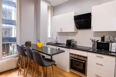 Cuisine ou kitchenette dans l'établissement Luxury Flat Champs Elysées 4 Guests