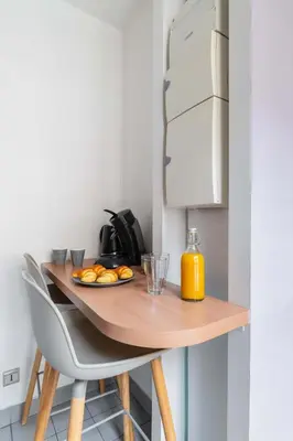 Cuisine ou kitchenette dans l'établissement 204 - Charmant studio jardins des plantes -Paris 5