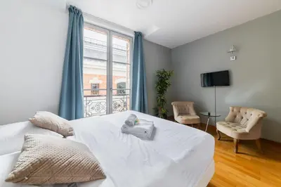 Un ou plusieurs lits dans un hébergement de l'établissement 403 - Charmant studio jardins des plantes -Paris 5