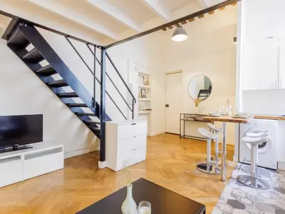 Cuisine ou kitchenette dans l'établissement Quiet apartment 1BR 4P - Quartier du Mail