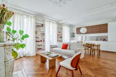 Cuisine ou kitchenette dans l'établissement Spacious and Charming 2BR Apartment - Paris 16th