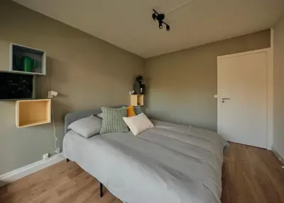 Un ou plusieurs lits dans un hébergement de l'établissement Terrasse, appartement rénové dans le 15e arr