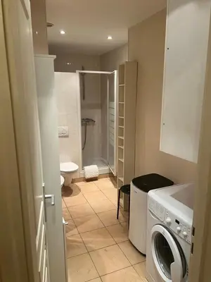 Salle de bains dans l'établissement Monteiro