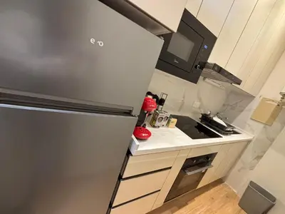 Cuisine ou kitchenette dans l'établissement 2-bedrooms apart near the Eiffel Tower