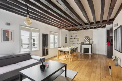 Cuisine ou kitchenette dans l'établissement BnBNova - 2BR - Les Halles & Le Marais