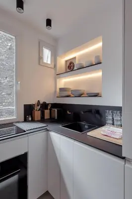 Cuisine ou kitchenette dans l'établissement Appartement élégant en plein centre de Paris