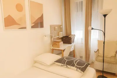 Un ou plusieurs lits dans un hébergement de l'établissement Appartement 4 Chambres proche commodités Ideal grande Famille et Groupe de professionnels Proche Paris