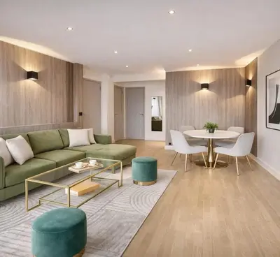 Coin salon dans l'établissement Montparnasse - Premium apartment with lift and balcony for 6
