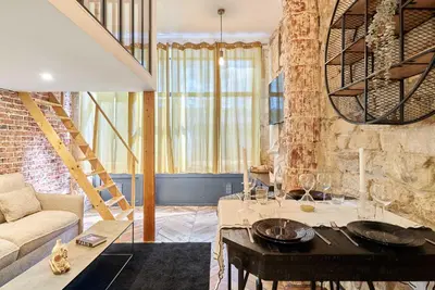 Coin salon dans l'établissement Charming Apartment - Paris Pere Lachaise