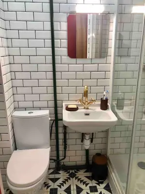 Salle de bains dans l'établissement Appartement spacieux et lumineux