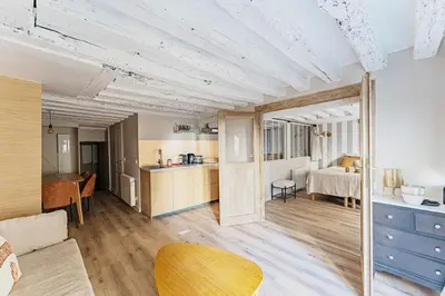 Cuisine ou kitchenette dans l'établissement 2BR apartment next to Notre Dame de Paris