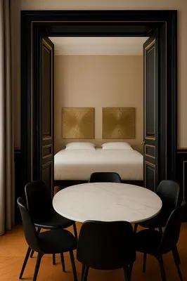 Un ou plusieurs lits dans un hébergement de l'établissement Elegant apartment, Avenue des Champs-Élysées
