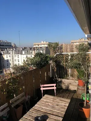 Balcon ou terrasse dans l'établissement Nice studio and its terrace
