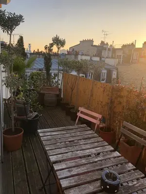Balcon ou terrasse dans l'établissement Nice studio and its terrace