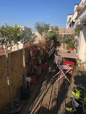 Jardin de l'établissement Nice studio and its terrace