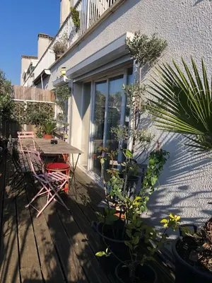Jardin de l'établissement Nice studio and its terrace
