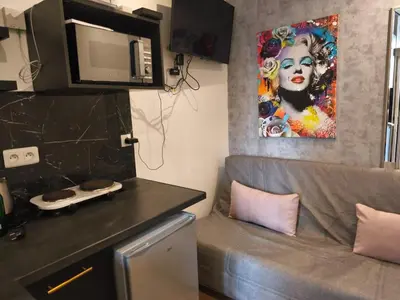 Cuisine ou kitchenette dans l'établissement Trocadéro - Studio 16