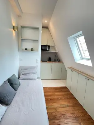 Cuisine ou kitchenette dans l'établissement Trocadéro - Studio 16