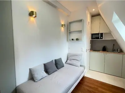 Cuisine ou kitchenette dans l'établissement Trocadéro - Studio 16