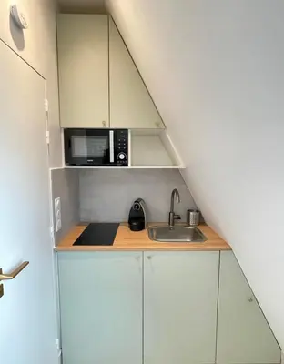 Cuisine ou kitchenette dans l'établissement Trocadéro - Studio 16