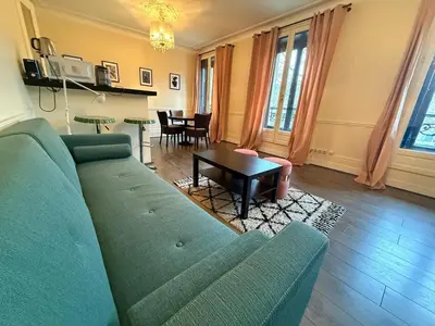 Coin salon dans l'établissement Superbe appartement Paris 17th - Place Pereire