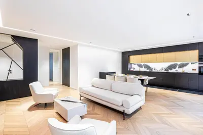 Coin salon dans l'établissement GuestReady - Spacious apt for 5 in mid-term renting