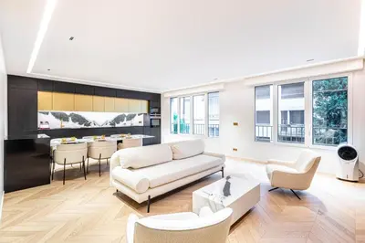 Coin salon dans l'établissement GuestReady - Spacious apt for 5 in mid-term renting