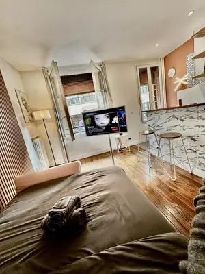 Télévision ou salle de divertissement dans l'établissement Suite City Cathedrale-Notre-Dame