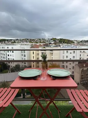 Balcon ou terrasse dans l'établissement Appartement familial - 5 pers - Portes de Paris