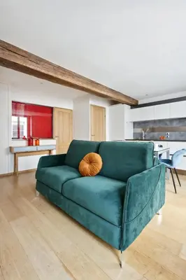 Coin salon dans l'établissement BnBNova - 1BR Mabillon & Saint Germain