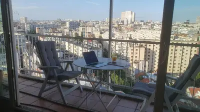 Balcon ou terrasse dans l'établissement Montsouris park