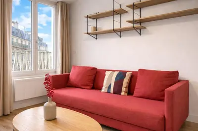 Coin salon dans l'établissement Lavie Maison Charmant Studio proche Montmartre
