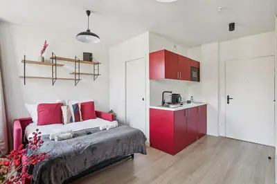 Cuisine ou kitchenette dans l'établissement Lavie Maison Charmant Studio proche Montmartre