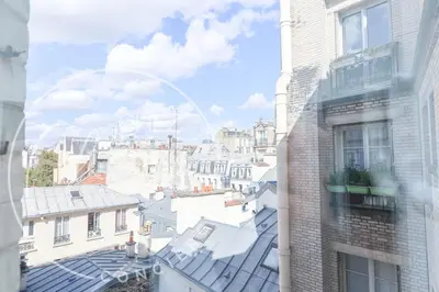 Vue générale sur Paris ou vue de la ville depuis l'appartement