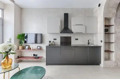 Cuisine ou kitchenette dans l'établissement Appartement de charme Belfort