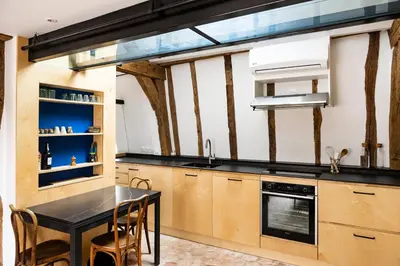 Cuisine ou kitchenette dans l'établissement Le Saint Claude - Studio dans le Marais